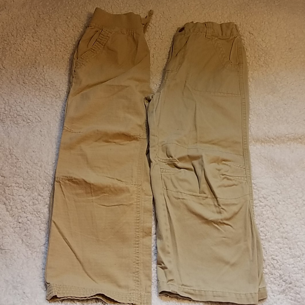 Boys Bundle of Cargo style khaki pants,  size 6/7